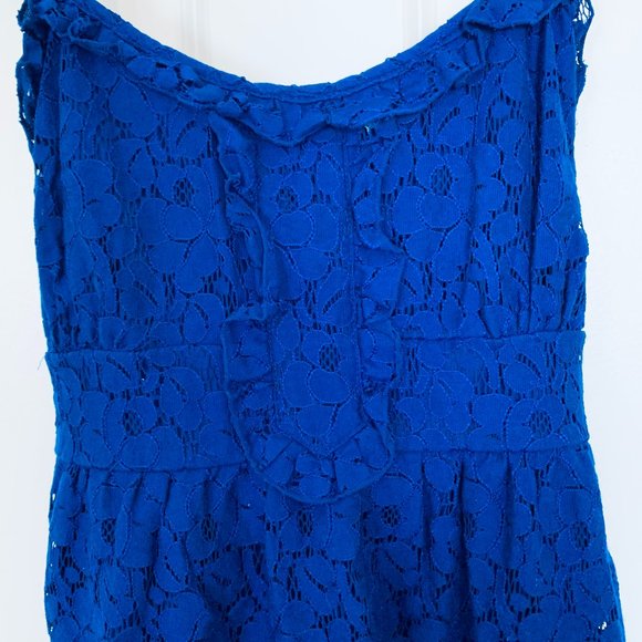 The Limited Tops The Limited Royal Blue Lace Babydoll Tank Poshmark